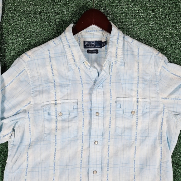 Vintage Polo By Ralph Lauren Pearl Snap Western Shirt / Mens Size Medium - Picture 5 of 9